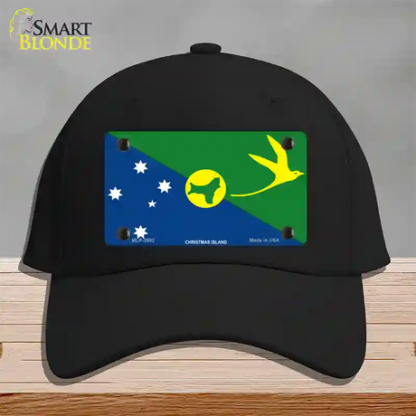 Christmas Island Flag Novelty License Plate Hat Cotton / Black