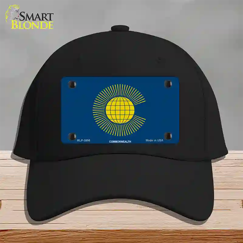 Commonwealth Flag Novelty License Plate Hat Cotton / Black