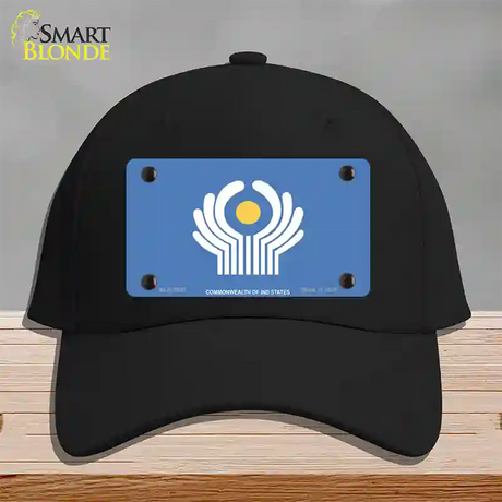 Commonwealth Of Ind States Flag Novelty License Plate Hat Cotton / Black