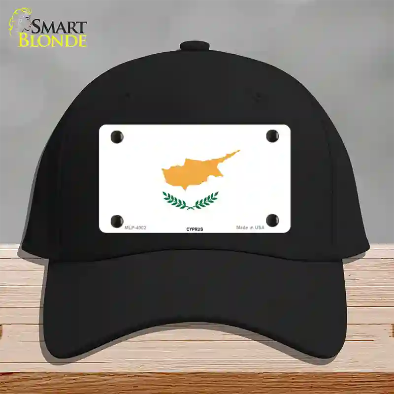 Cyprus Flag Novelty License Plate Hat Cotton / Black