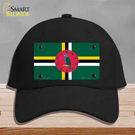 Dominica Flag Novelty License Plate Hat Cotton / Black