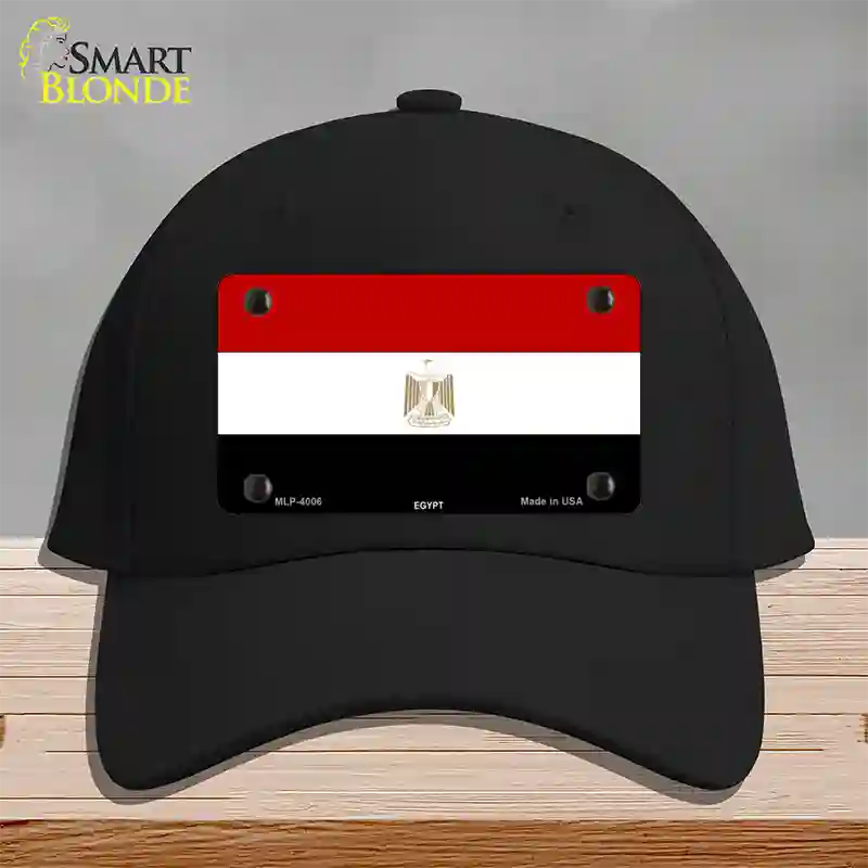 Egypt Flag Novelty License Plate Hat Cotton / Black