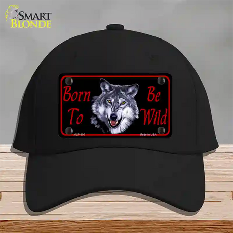 Born To Be Wild Novelty License Plate Hat Cotton / Black