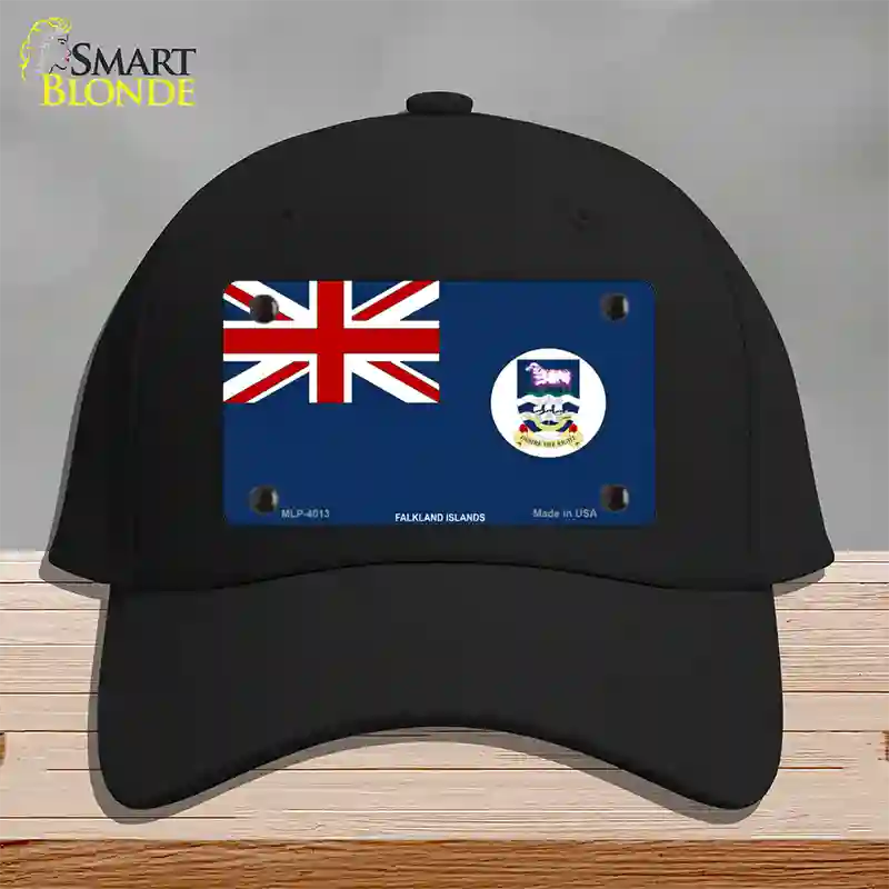 Falkland Islands Flag Novelty License Plate Hat Cotton / Black