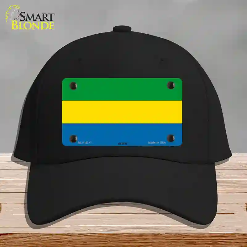 Gabon Flag Novelty License Plate Hat Cotton / Black