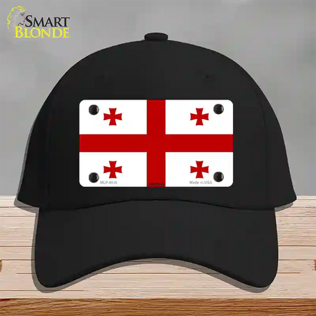 Georgia Flag Novelty License Plate Hat Cotton / Black