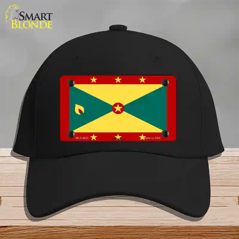 Grenada Flag Novelty License Plate Hat Cotton / Black