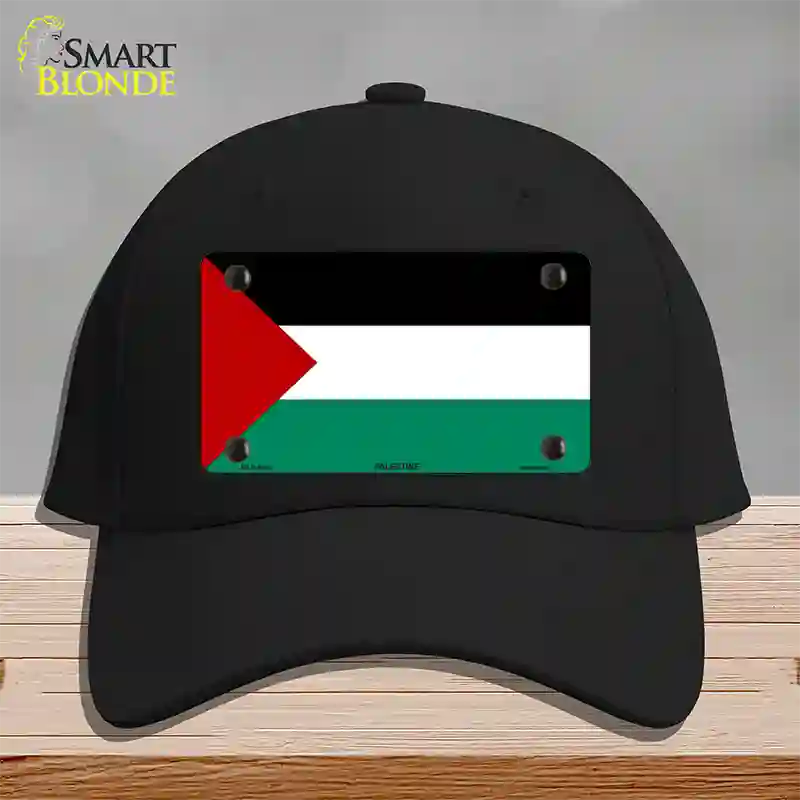 Palestine Country Flag Novelty License Plate Hat Cotton / Black