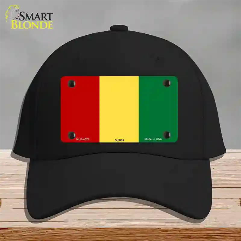 Guinea Flag Novelty License Plate Hat Cotton / Black