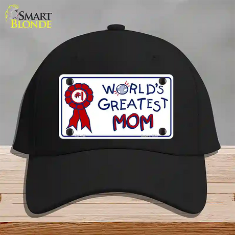 Worlds Greatest Mom Novelty License Plate Hat Cotton / Black