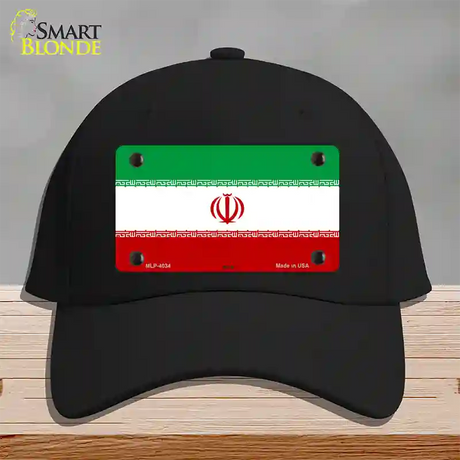 Iran Flag Novelty License Plate Hat Cotton / Black