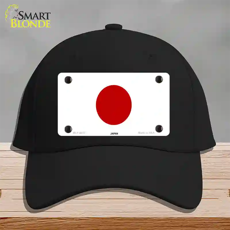 Japan Flag Novelty License Plate Hat Cotton / Black