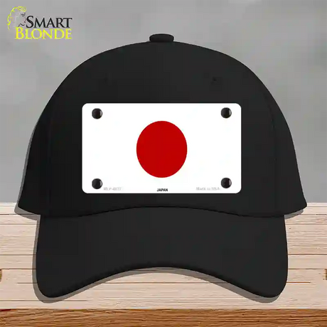 Japan Flag Novelty License Plate Hat Cotton / Black