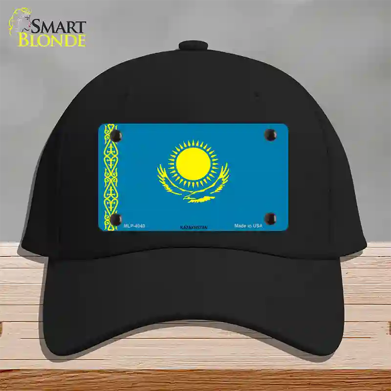 Kazakhstan Flag Novelty License Plate Hat Cotton / Black