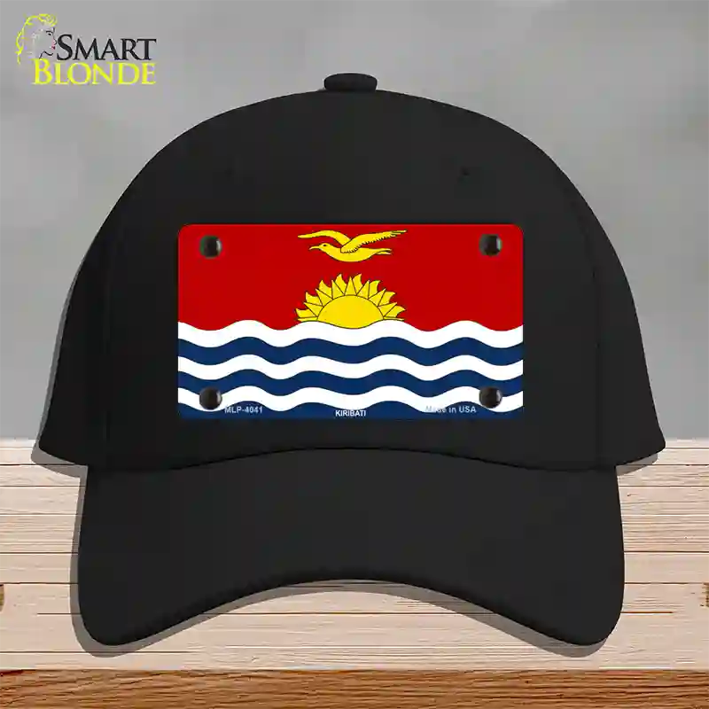 Kiribati Flag Novelty License Plate Hat Cotton / Black