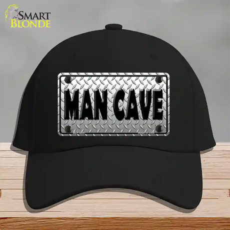 Man Cave Diamond Effect Novelty License Plate Hat Cotton / Black