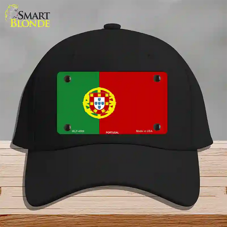 Portugal Flag Novelty License Plate Hat Cotton / Black