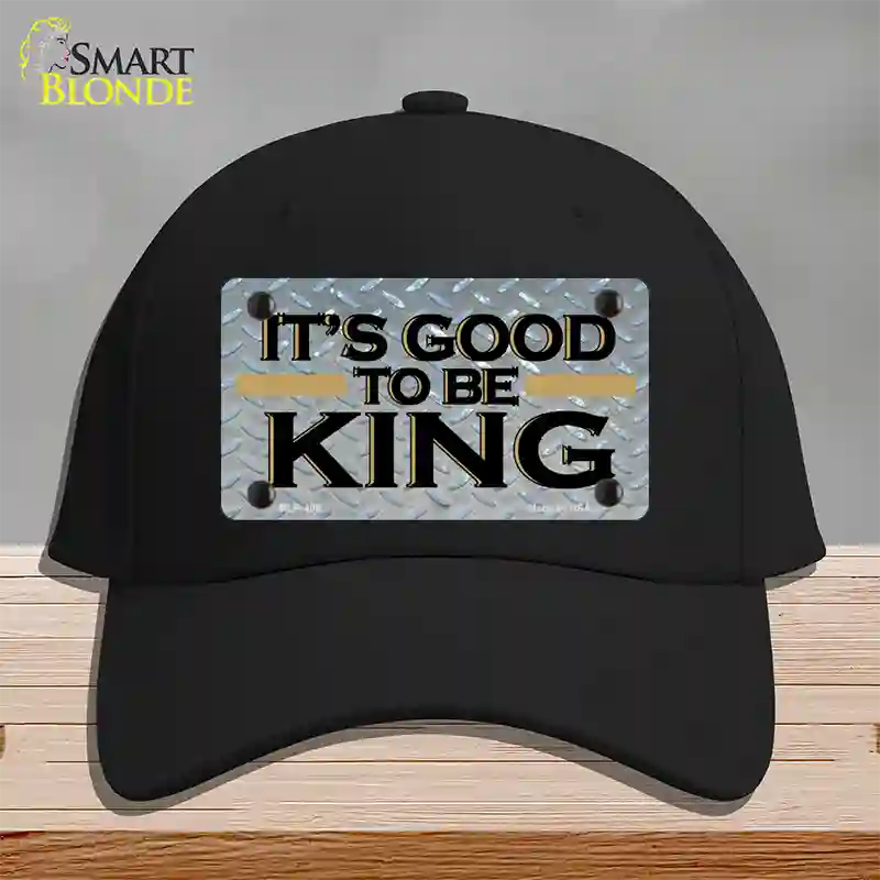 Good To Be King Novelty License Plate Hat Cotton / Black