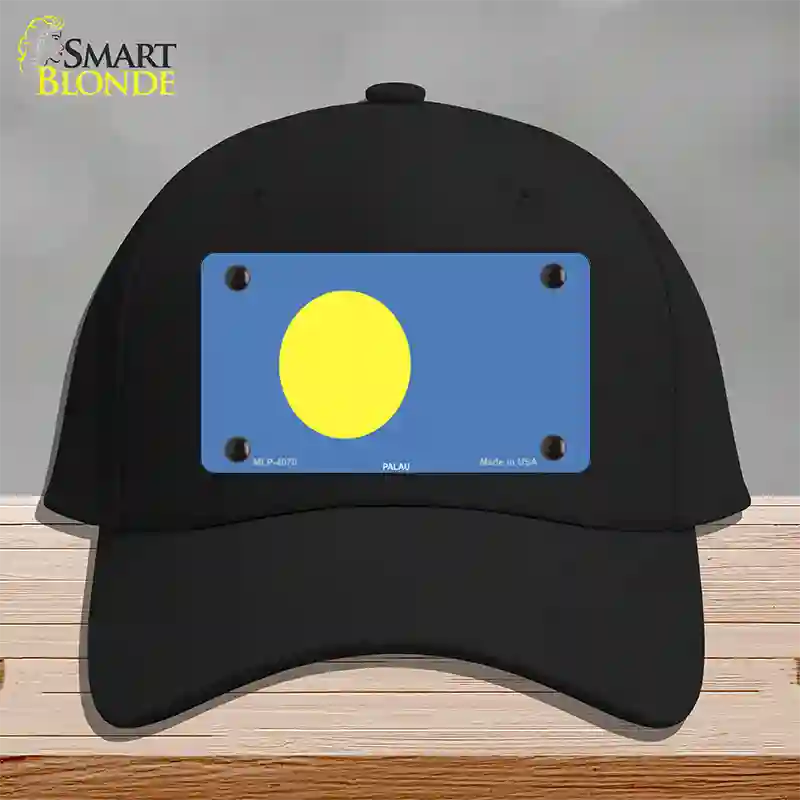 Palau Flag Novelty License Plate Hat Cotton / Black