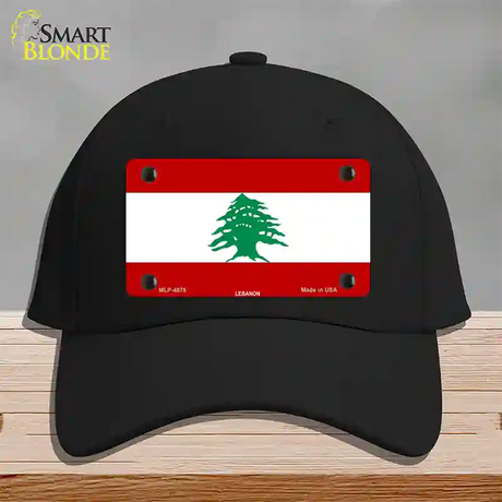 Lebanon Flag Novelty License Plate Hat Cotton / Black