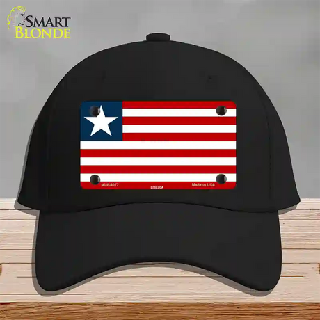 Liberia Flag Novelty License Plate Hat Cotton / Black