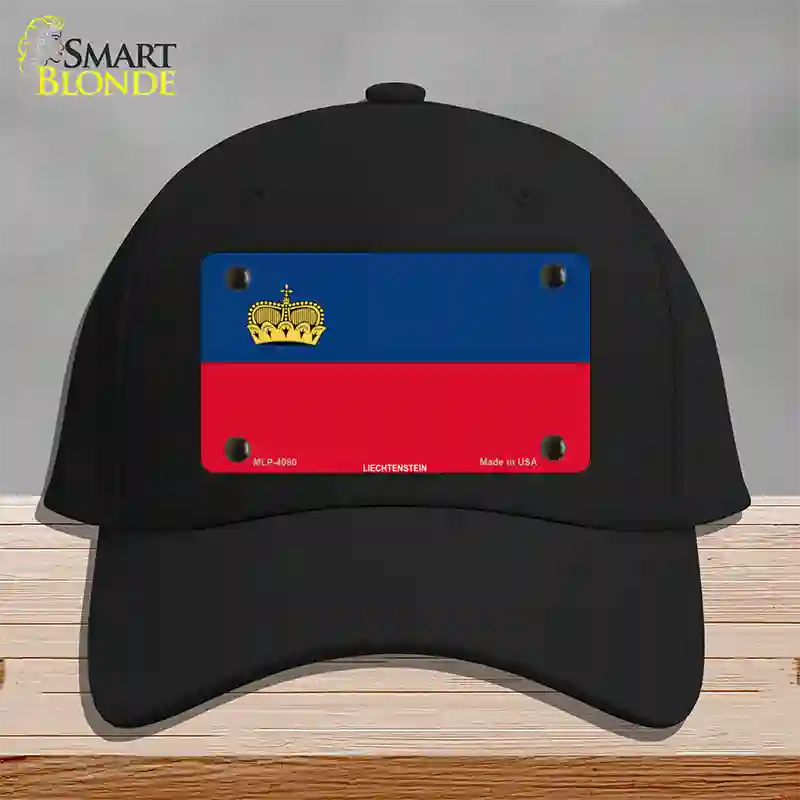 Liechtenstein Flag Novelty License Plate Hat Cotton / Black