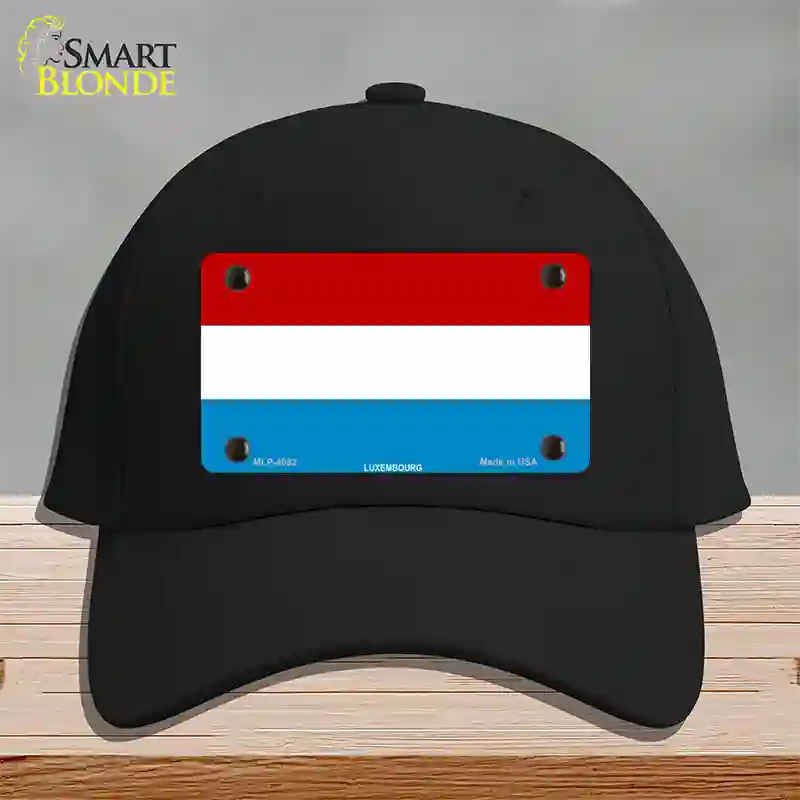 Luxembourg Flag Novelty License Plate Hat Cotton / Black