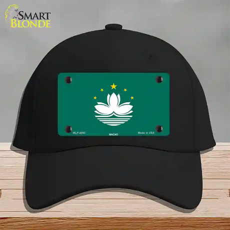 Macao Flag Novelty License Plate Hat Cotton / Black