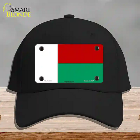 Madagascar Flag Novelty License Plate Hat Cotton / Black