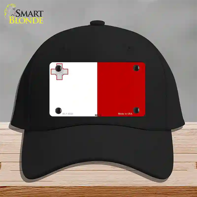 Malta Flag Novelty License Plate Hat Cotton / Black