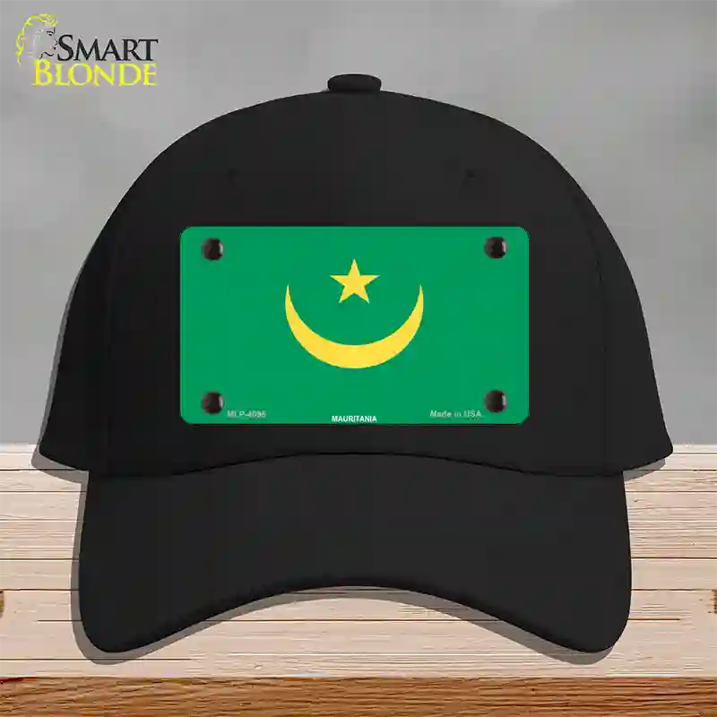 Mauritania Flag Novelty License Plate Hat Cotton / Black