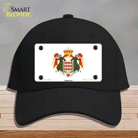 Monaco-S Flag Novelty License Plate Hat Cotton / Black