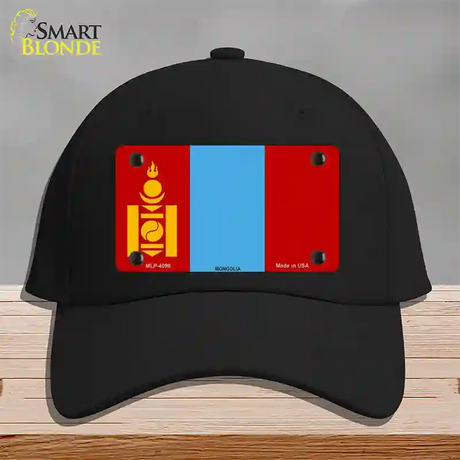 Mongolia Flag Novelty License Plate Hat Cotton / Black