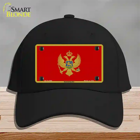 Montenegro Flag Novelty License Plate Hat Cotton / Black