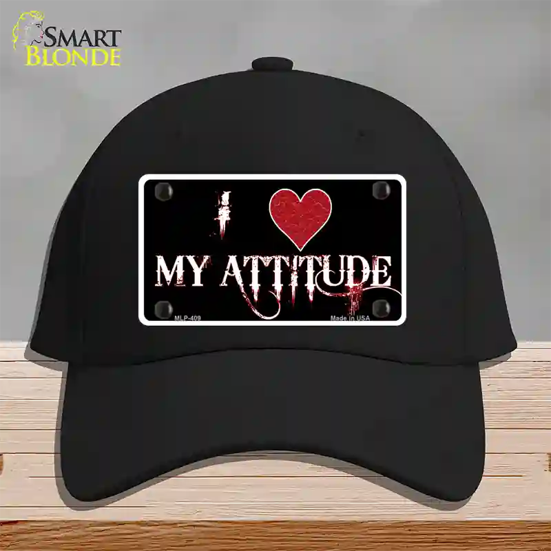 I Love My Attitude Novelty License Plate Hat Cotton / Black