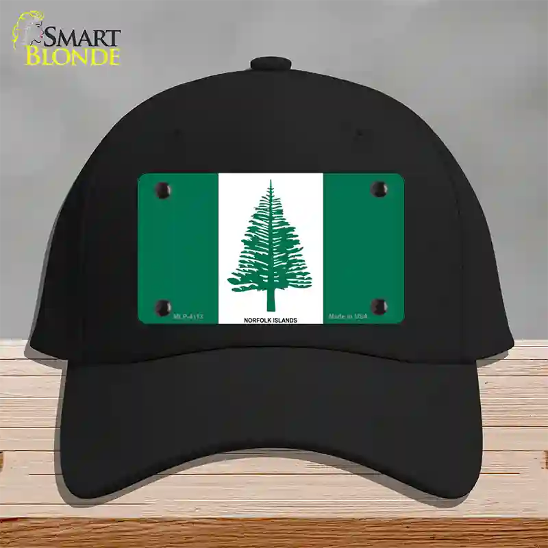 Norfolk Islands Flag Novelty License Plate Hat Cotton / Black