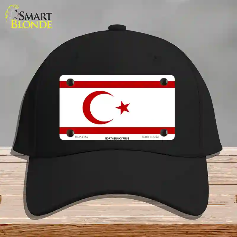 Northern Cyprus Flag Novelty License Plate Hat Cotton / Black