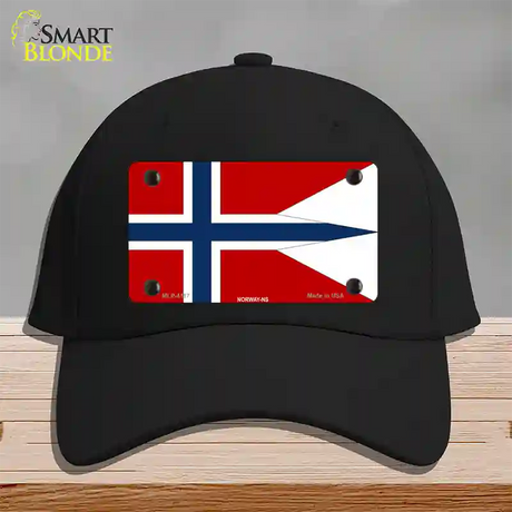 Norway-NS Flag Novelty License Plate Hat Cotton / Black