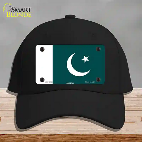 Pakistan Flag Novelty License Plate Hat Cotton / Black