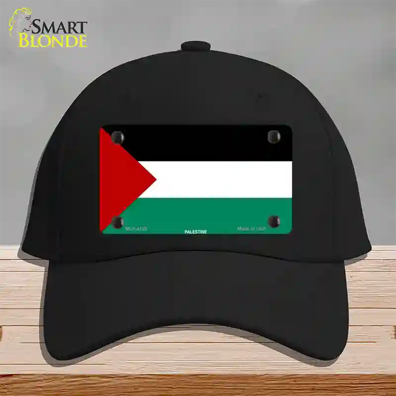 Palestine Flag Novelty License Plate Hat Cotton / Black