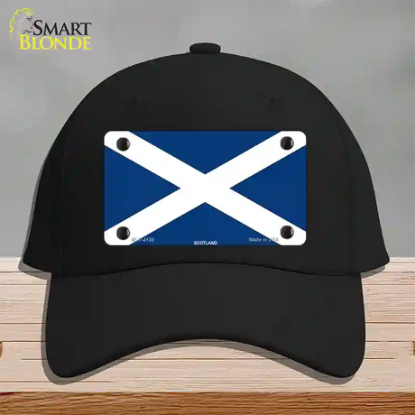 Scotland Flag Novelty License Plate Hat Cotton / Black