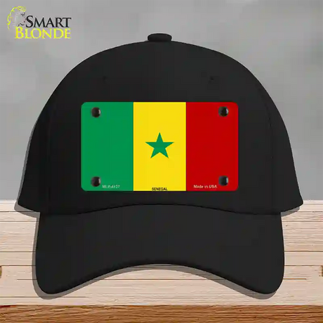 Senegal Flag Novelty License Plate Hat Cotton / Black