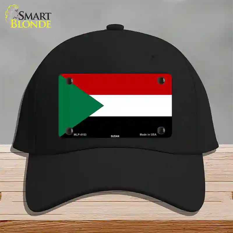 Sudan Flag Novelty License Plate Hat Cotton / Black