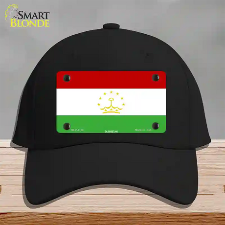 Tajikistan Flag Novelty License Plate Hat Cotton / Black