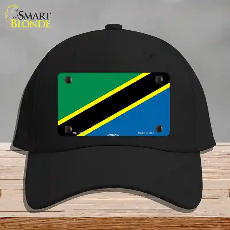 Tanzania Flag Novelty License Plate Hat Cotton / Black