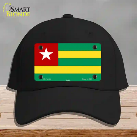 Togo Flag Novelty License Plate Hat Cotton / Black