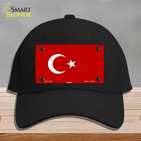 Turkey Flag Novelty License Plate Hat Cotton / Black