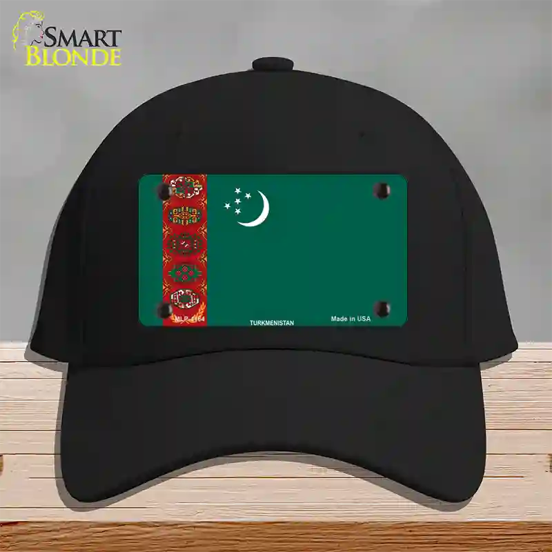 Turkmenistan Flag Novelty License Plate Hat Cotton / Black