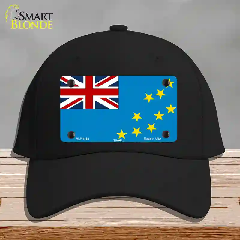 Tuvalu Flag Novelty License Plate Hat Cotton / Black