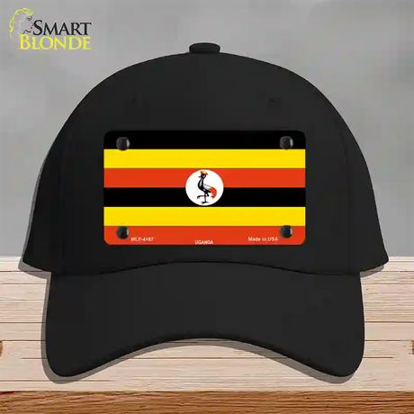 Uganda Flag Novelty License Plate Hat Cotton / Black